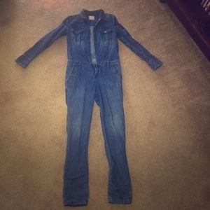 Women’s Long Sleeve Denim Jumpsuit